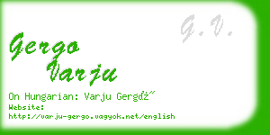 gergo varju business card